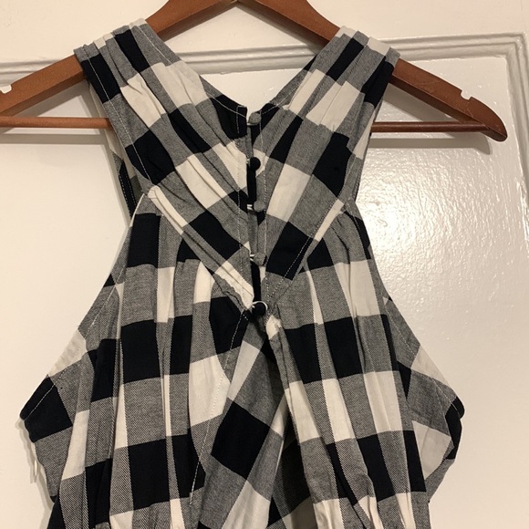 🌼🌿 Anthropologie Gingham Halter Dress Sz M - Picture 7 of 9